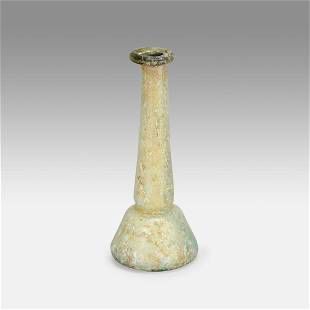 Ancient Roman Glass Bottle Unguentarium Flask
