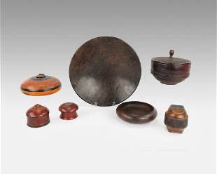 Seven Philippine Tribal Carved Wooden Bowls Bontoc Ifugao
