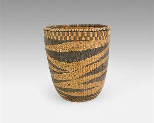 Vintage Early 20thC Native African Tribal Basket Ghana

