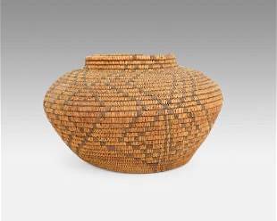 Old Pima Native American Indian Tribal Olla Basket
