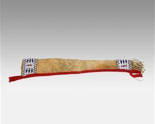 19th-20thC Native American Plains Indian Cree Beaded Rifle Scabbard
