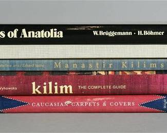 Five Harcover Oriental Rug Art Books
