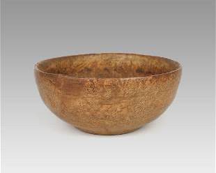 Fine and Large Antique 18thC Native American Indian Tribal Ash Burl Bowl
