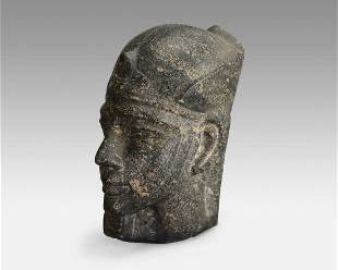 Ancient Egyptian Carved Granite Head of Amunhotep II

