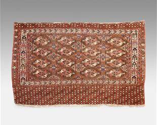 Antique Turkmen Yomud Wool Rug #2
