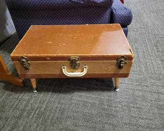 old suitcase table