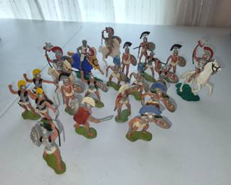 Vintage toy plastic Medieval figures