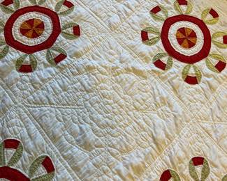 Close up of quilting 