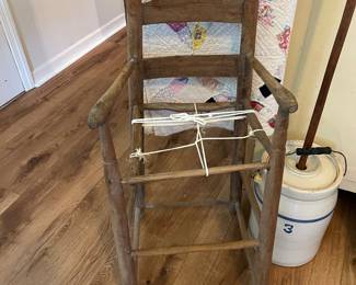 Early wooden high chair 