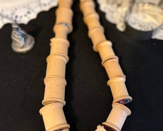 Wood spool necklace 