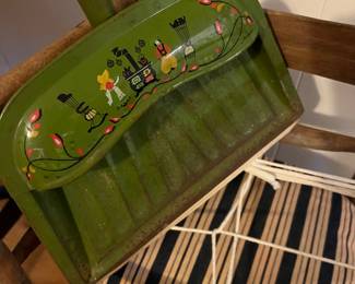 Tole painted dustpan 