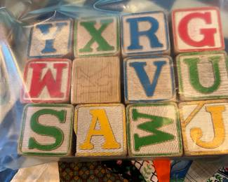 Wood alphabet blocks 