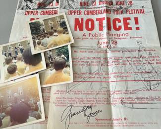 The hanging poster from the square in Livingston 