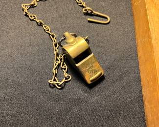  Brass whistle made in England 
