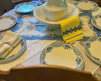 Blue ironstone plates 