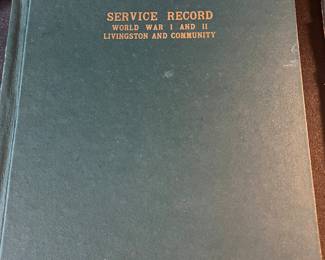 Service record Book of WW1-WW11 Livingston gold star boys 
