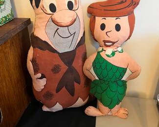 Printed cloth Fred and Wilma Flintstone 