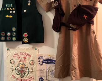 Brownie uniform 
Girl Scout  vest
Cross stitch Girl Scout 