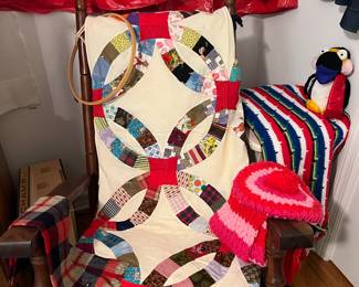 Wedding ring quilt top