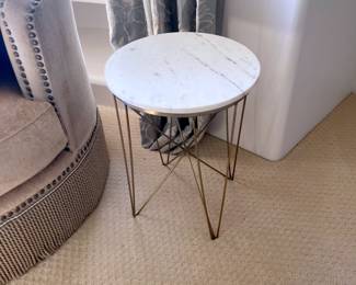 stone top modern side table
