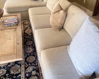 cream sectional