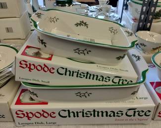 Spode Christmas Tree holiday dish set and serving