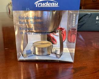Trudeau stainless steel butter warmer