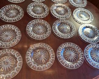 Gorham Lady Anne lead crystal set of 12 salad plates 8"