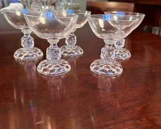 American Fostoria set of 5 champagne cups