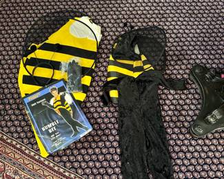 Halloween costume adult and small child bumble bee outfits