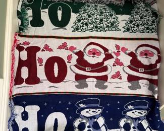 Ho, Ho, Ho, Christmas throw blanket 40"W