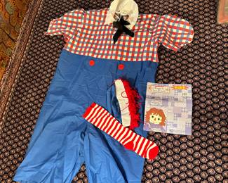 Raggety Andy outfit with socks and hat fits to size 48