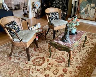 ORIENTAL RUG FROM MANSOUR'S RUG GALLERY.