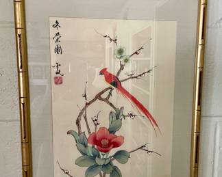 Gorgeous Late 19th c. Chinese painting on silk, each representing one season, Fall, Winter, Spring & Summer