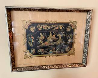 Pair of Vintage Chine Bookplates.