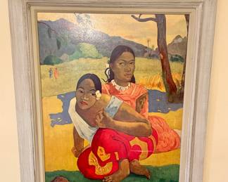 REPRODUCTION PRINT OF PAUL GAUGUIN'S "WHEN WILL YOU MARRY". THE ORIGINAL PAINTING SOLD IN 2015 FOR ALMOST 300 MILLION.