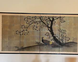 Folding Chinese Wall Screen.