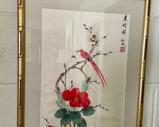 Gorgeous Late 19th c. Chinese painting on silk, each representing one season, Fall, Winter, Spring & Summer