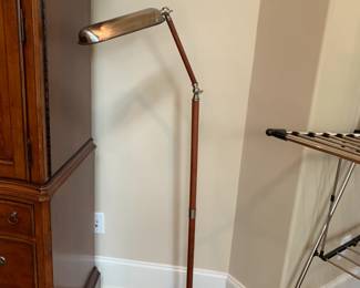 #28 Wood Pole, Chrome Base Ott Light - 56" Tall $100.00