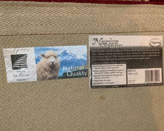 #3 Machine Made Burgandy/Cream Floral Motiff- Nourison Brand 8'6" x 11'6" - Wool from New Zealand $400.00