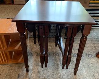 #20 Wood Set of 3 Tables (attaches from slides underneath the largest table) - 20square x 20 $75.00