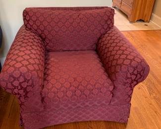 #24 Frameworks by Pennsylvania House Burgundy Club Chair w/loose back cushion $75.00