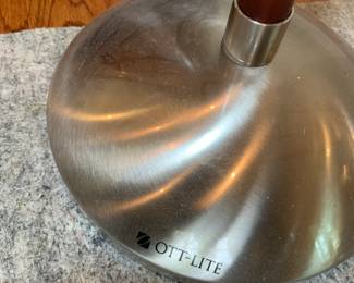 #28 Wood Pole, Chrome Base Ott Light - 56" Tall $100.00