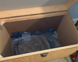 #50 Wicker/MDF Hamper - 28x16x21 $30.00