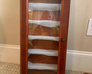 #61 Wood Hanging Cabinet w/5 Glass Shelves & Glass Door - 12x4x25 $75.00