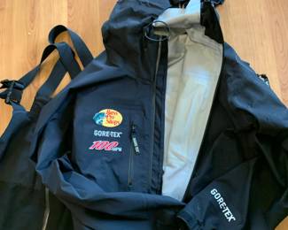 #70 Bass Pro Shop Gortex Rain Suite - bibs, Overalls & Hooded Jacket - size Large $100.00