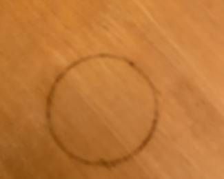 #89 Wood Rolling Cart w/2 doors & Pull-out Tray & Side Towel Rack w/side Knife Holder 31x20x37 (as is scuff Mark on Top) $125.00