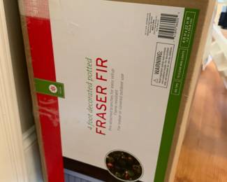 #103 4ft Frazier Fur 26 light Potted Fake Christmas Tree for Front Door $40.00 sold
#104 4ft Frazier Fur 26 light Potted Fake Christmas Tree for Front Door $40.00