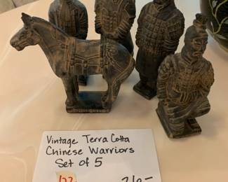 #122 Vintage Terra Cotta Warriors - Set of 5 $26.00