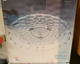 #135 Whitehall Cake Plate - 12.5"D $25.00